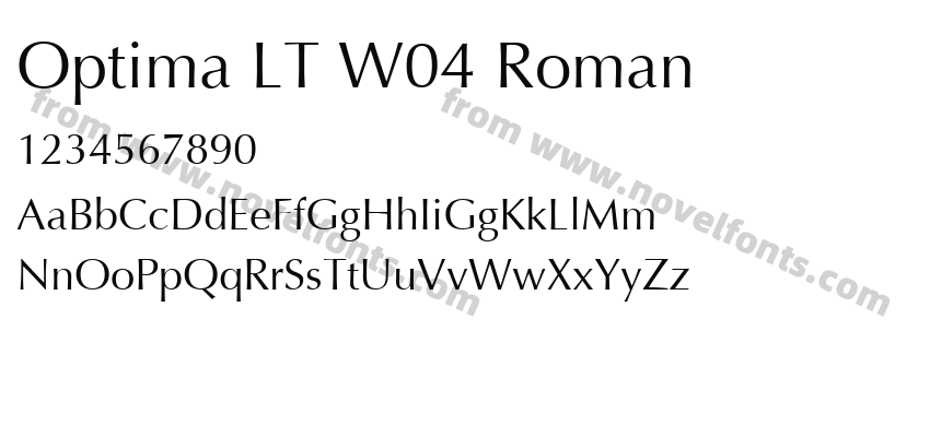 Optima LT W04 RomanPreview