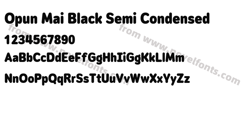 Opun Mai Black Semi CondensedPreview