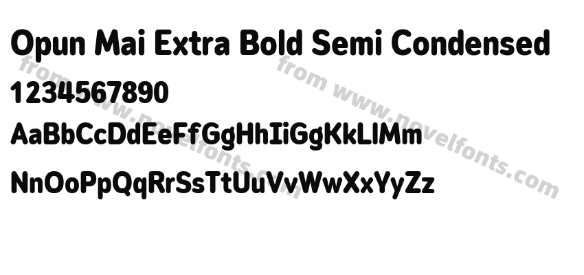Opun Mai Extra Bold Semi CondensedPreview