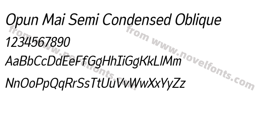 Opun Mai Semi Condensed ObliquePreview