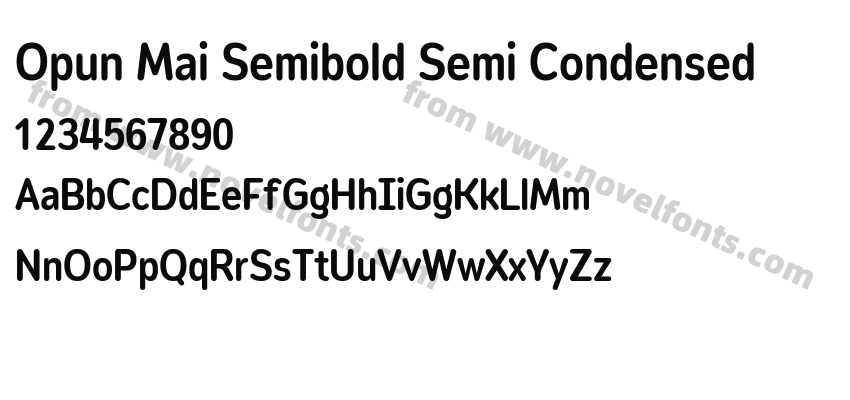 Opun Mai Semibold Semi CondensedPreview