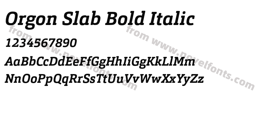 Orgon Slab Bold ItalicPreview