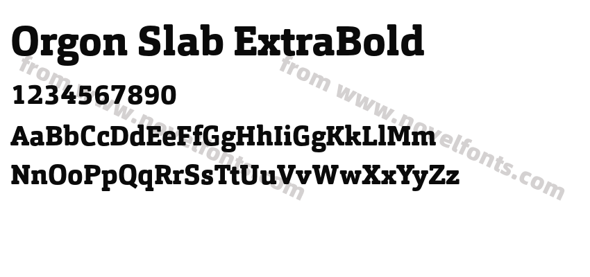 Orgon Slab ExtraBoldPreview