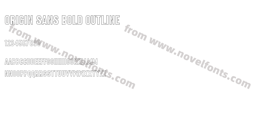 Origin Sans Bold OutlinePreview