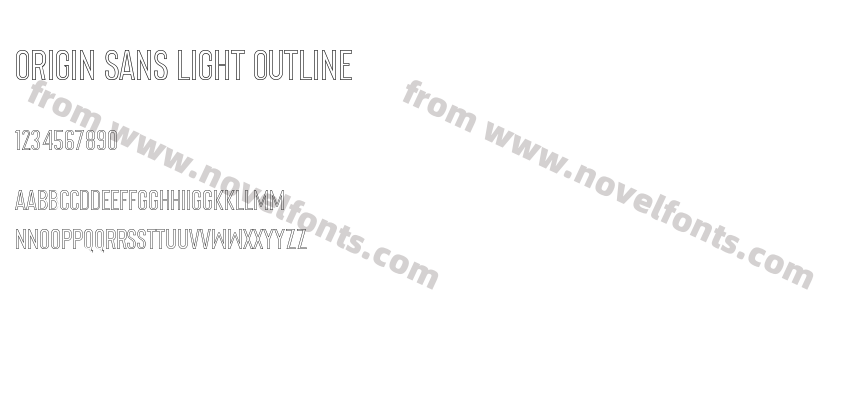 Origin Sans Light OutlinePreview