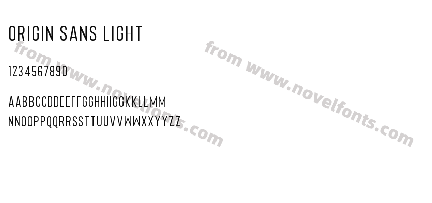Origin Sans LightPreview