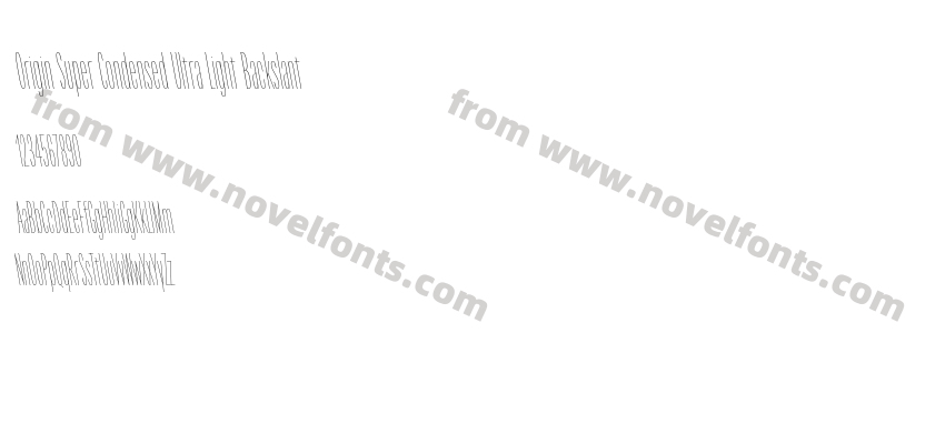 Origin Super Condensed Ultra Light BackslantPreview