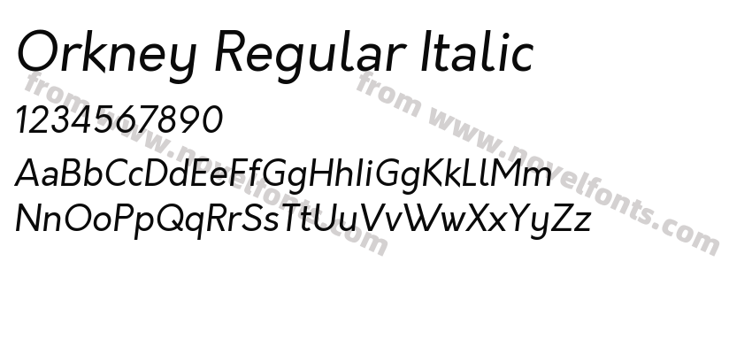 Orkney Regular ItalicPreview