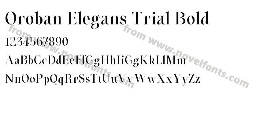 Oroban Elegans Trial BoldPreview