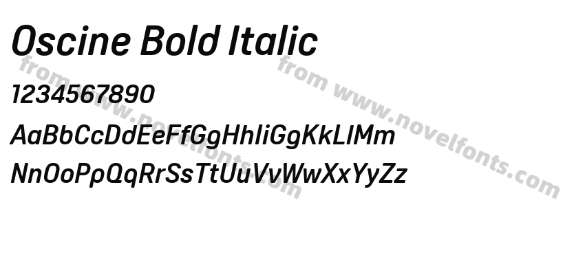 Oscine Bold ItalicPreview