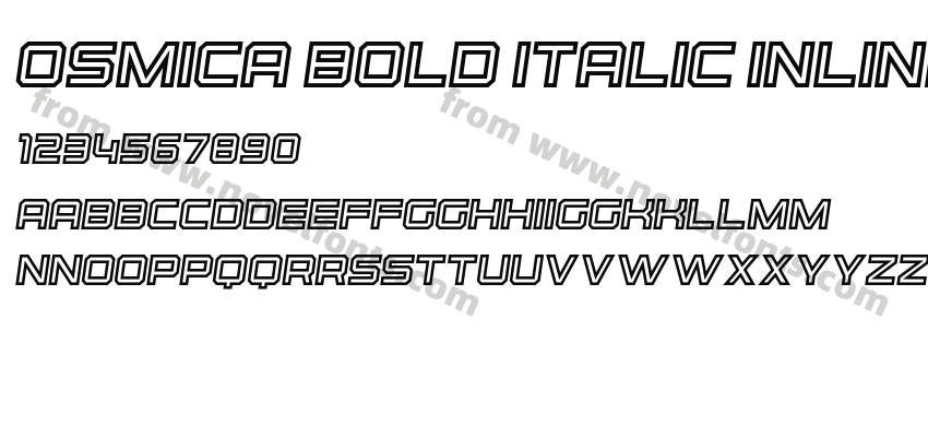 Osmica Bold Italic InlinePreview