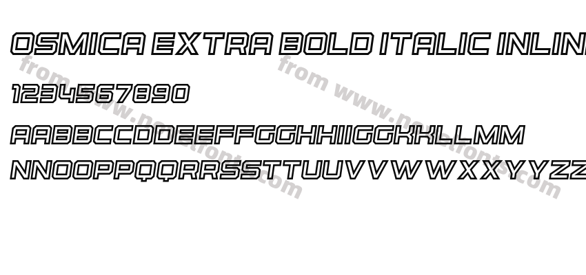 Osmica Extra Bold Italic InlinePreview