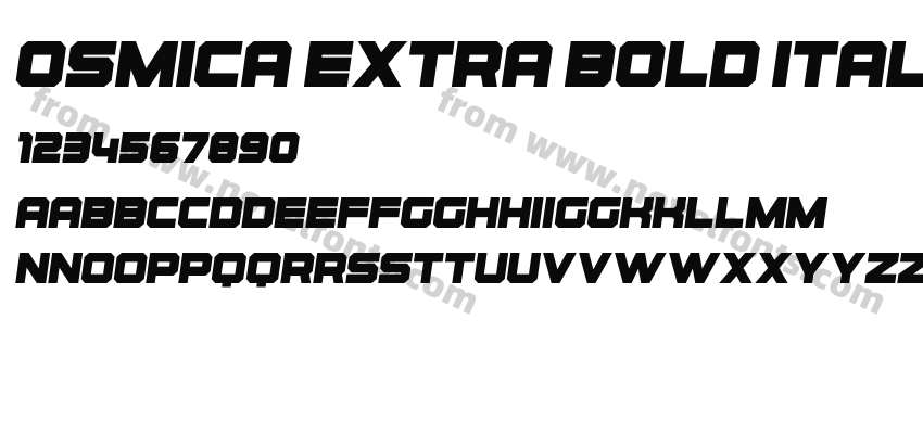 Osmica Extra Bold ItalicPreview
