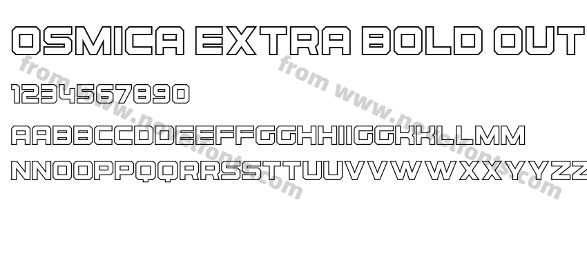 Osmica Extra Bold OutlinePreview