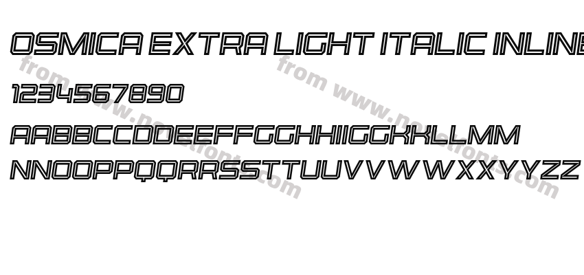 Osmica Extra Light Italic InlinePreview