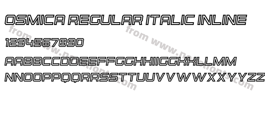Osmica Regular Italic InlinePreview