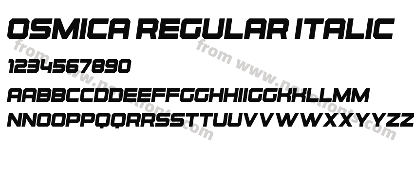 Osmica Regular ItalicPreview