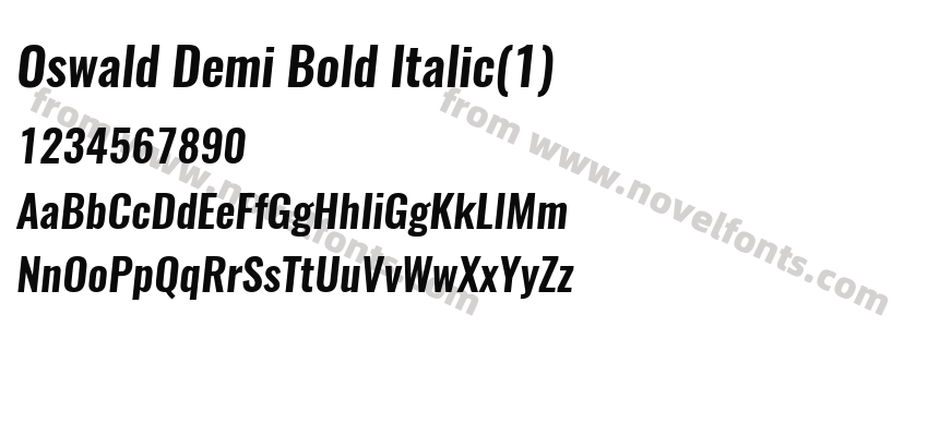 Oswald Demi Bold Italic(1)Preview