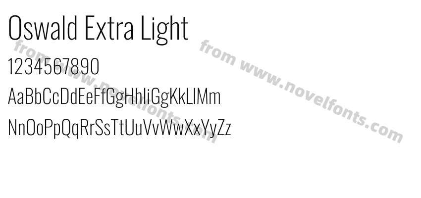 Oswald Extra LightPreview