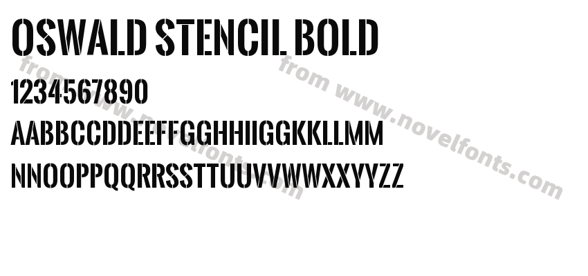 Oswald Stencil BoldPreview