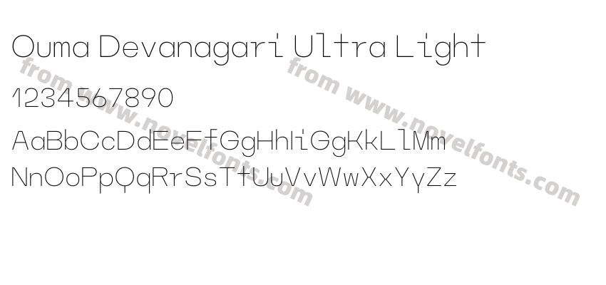 Ouma Devanagari Ultra LightPreview