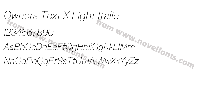 Owners Text X Light ItalicPreview