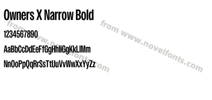 Owners X Narrow BoldPreview