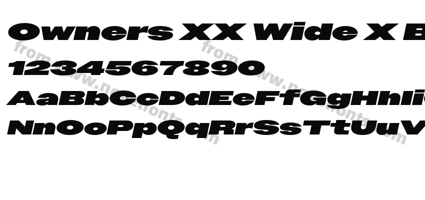 Owners XX Wide X Black ItalicPreview