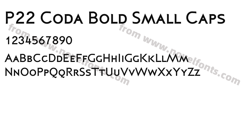 P22 Coda Bold Small CapsPreview