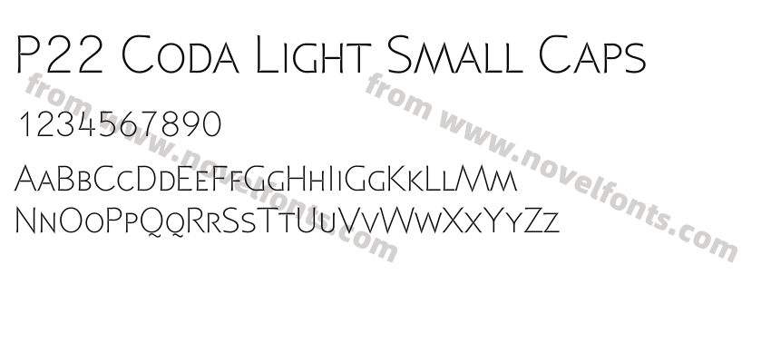 P22 Coda Light Small CapsPreview