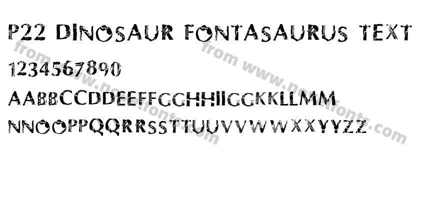 P22 Dinosaur Fontasaurus TextPreview
