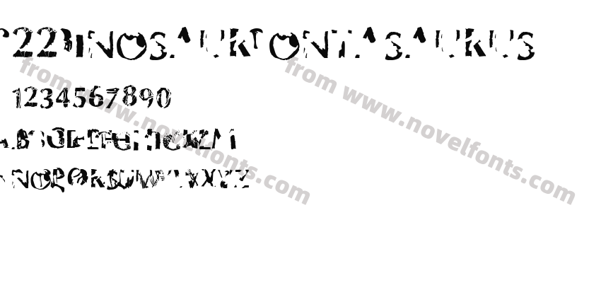 P22 Dinosaur FontasaurusPreview