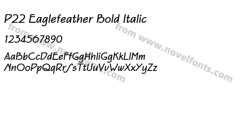 P22 Eaglefeather Bold ItalicPreview