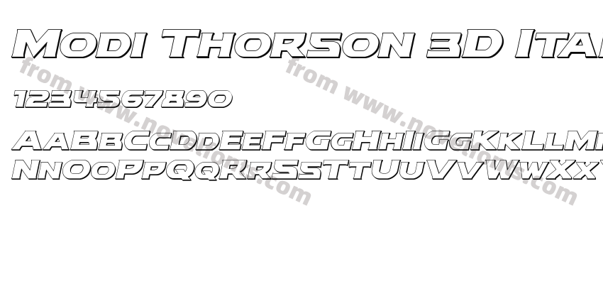 Modi Thorson 3D ItalicPreview