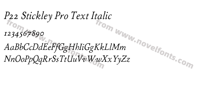 P22 Stickley Pro Text ItalicPreview