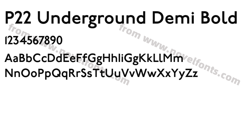 P22 Underground Demi BoldPreview