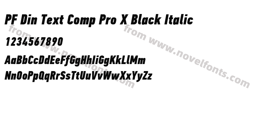 PF Din Text Comp Pro X Black ItalicPreview