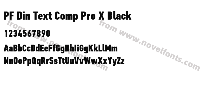 PF Din Text Comp Pro X BlackPreview