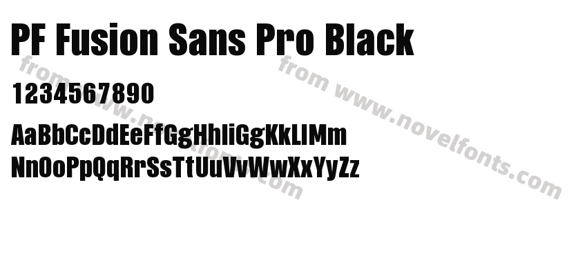 PF Fusion Sans Pro BlackPreview