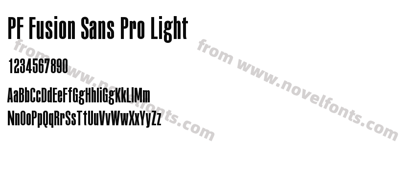 PF Fusion Sans Pro LightPreview