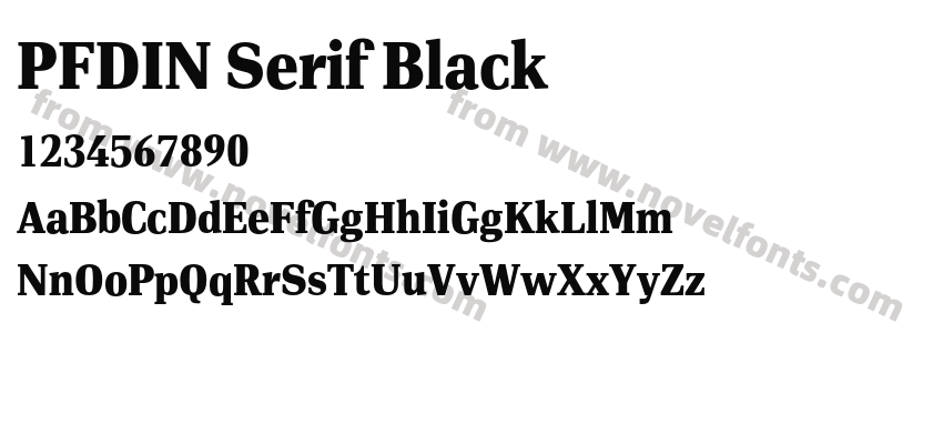 PFDIN Serif BlackPreview