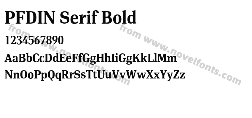 PFDIN Serif BoldPreview