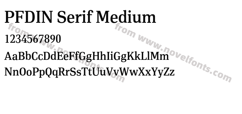 PFDIN Serif MediumPreview