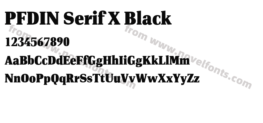 PFDIN Serif X BlackPreview