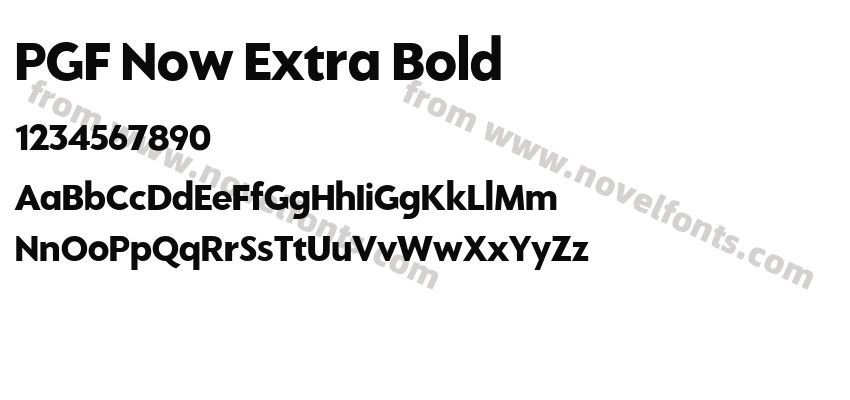 PGF Now Extra BoldPreview