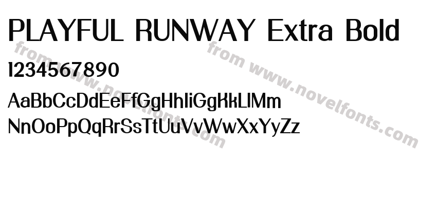 PLAYFUL RUNWAY Extra BoldPreview