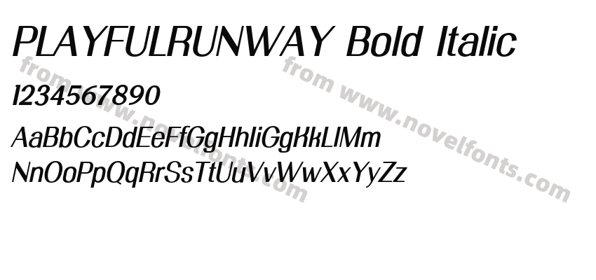 PLAYFULRUNWAY Bold ItalicPreview