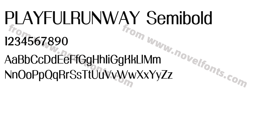 PLAYFULRUNWAY SemiboldPreview