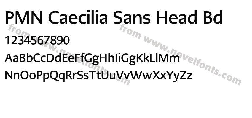 PMN Caecilia Sans Head BdPreview