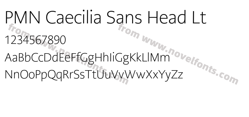 PMN Caecilia Sans Head LtPreview